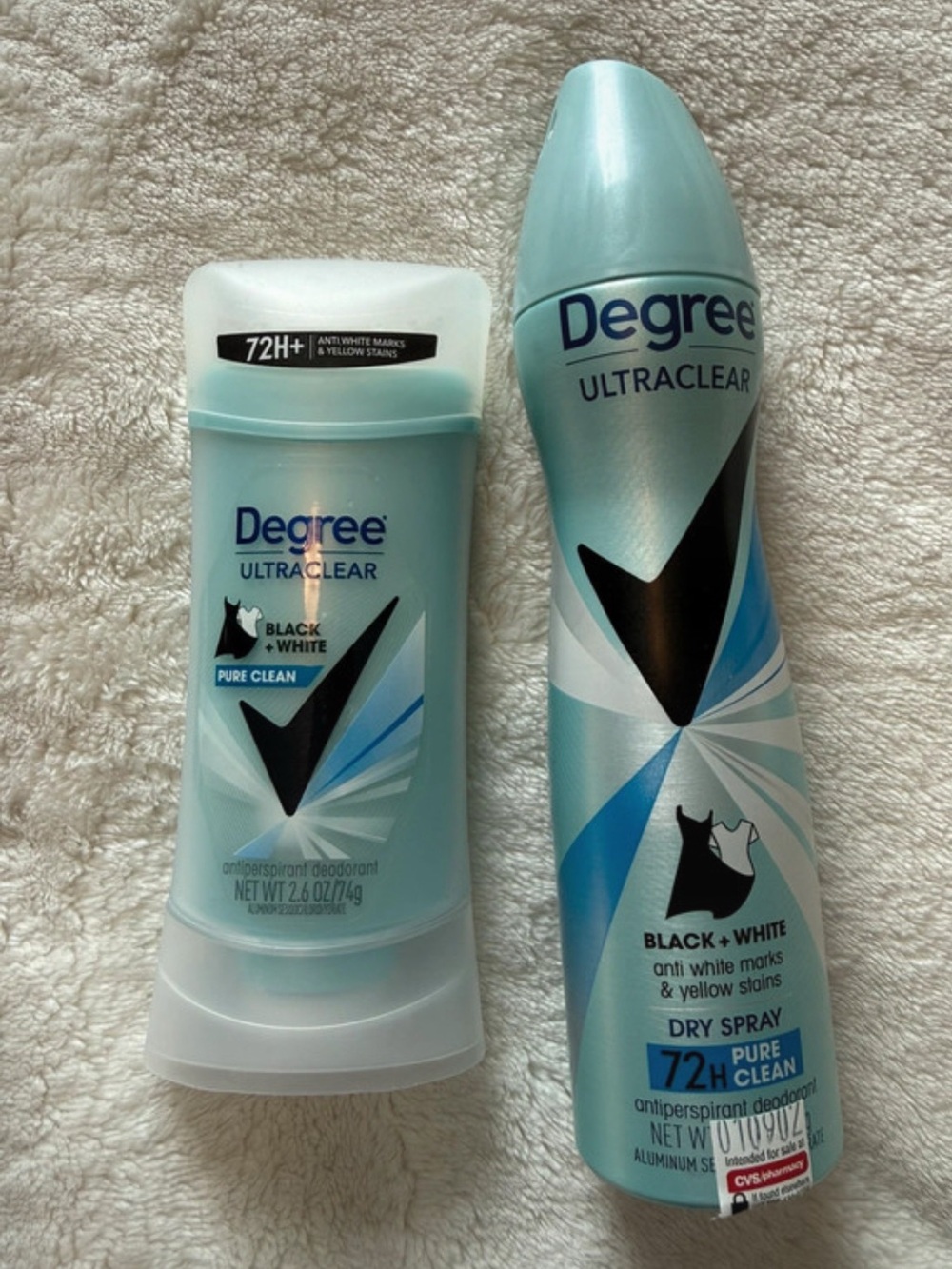 Degree Ultraclear Black + White Pure Clean Antiperspirant Deodorant bundle